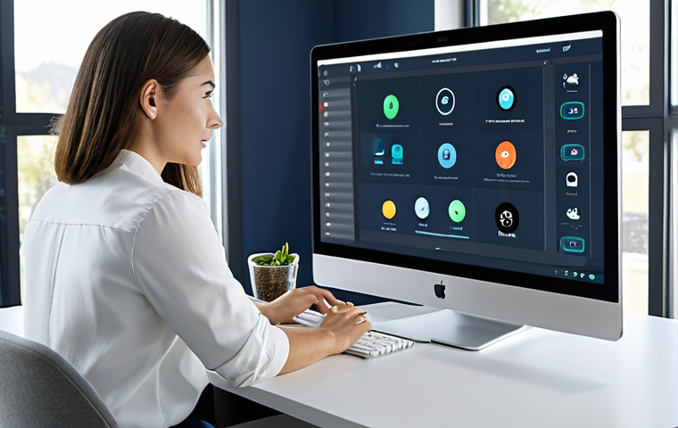 A professional woman in a modest business casual outfit, sitting at a modern desk in a well-lit smart home office. She is looking at a tablet, which displays a secure network interface with privacy settings. The background shows a clean, organized home environment with subtle smart home devices, symbolizing data security and personal control. safe for work, appropriate content, fully clothed, professional, perfect anatomy, correct proportions, natural pose, well-formed hands, proper finger count, natural body proportions, high-resolution, detailed, realistic, professional photography.