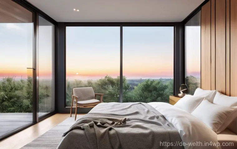 스마트홈 기술을 활용한 피로 회복 방법 - **Mindful Moment with Smart Soundscapes:**
    "An individual, dressed in loose-fitting, comfortable...