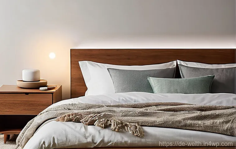 스마트홈 시스템 통합으로 얻는 웰빙 효과 - **Prompt 1: Serene Smart Home Morning Routine**
    A bright, peaceful bedroom bathed in soft mornin...